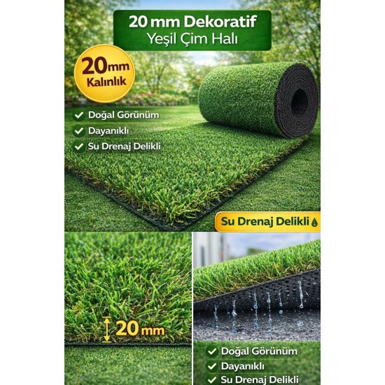Çim Halı 20mm Sarı Otlu