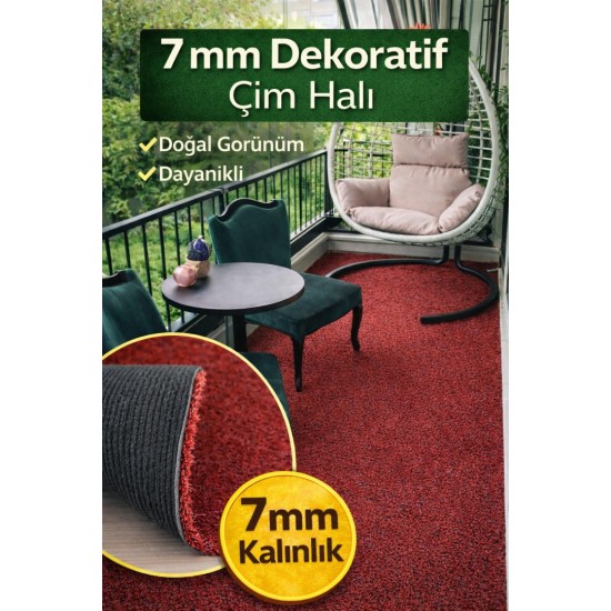 Çim Halı 7mm Kırmızı Çim Halı