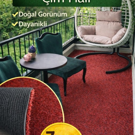 Çim Halı 7mm Kırmızı Çim Halı