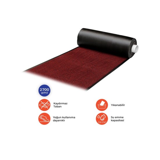 Nem Alıcı Paspas 90cm - 120 Kırmızı